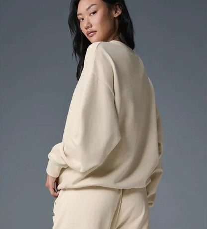Jersey alo cuello redondo Oat milk