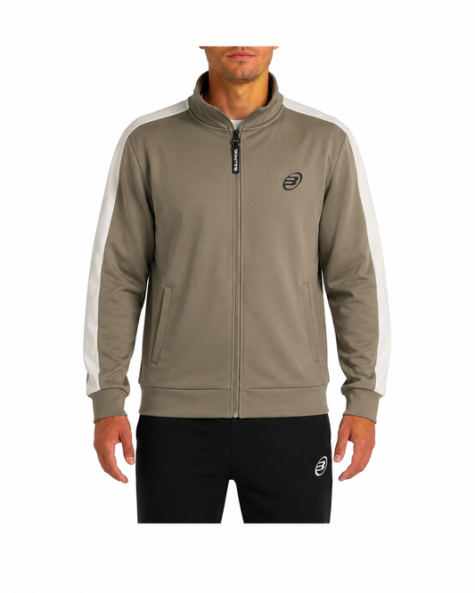 Sudadera Bullpadel de cierre kaki