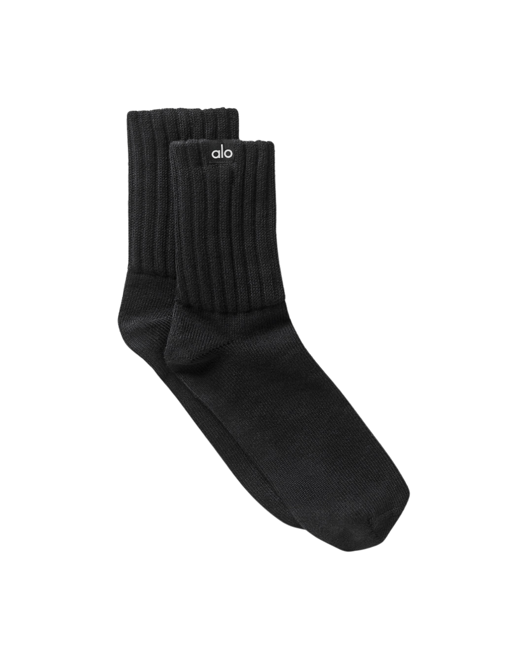 Calcetas ALO Unisex Half-Crew Scrunch Sock | Negro