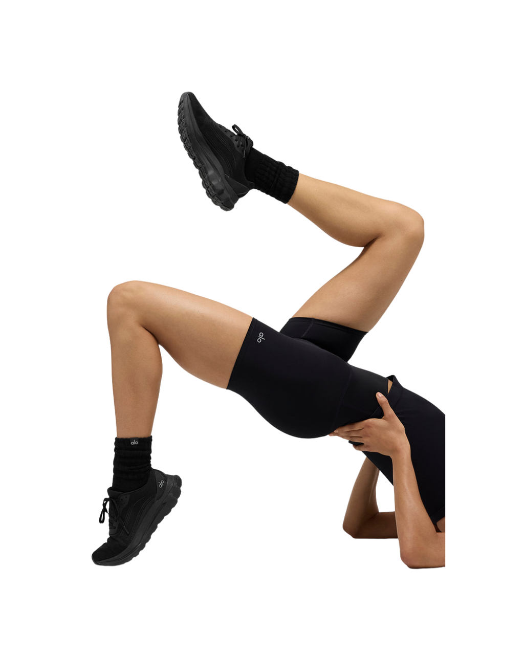 Calcetas ALO Unisex Half-Crew Scrunch Sock | Negro