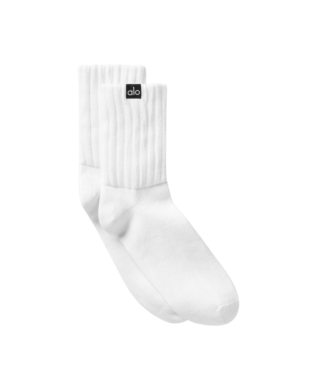 Calcetas ALO Unisex Half-Crew Scrunch Sock | Blanco
