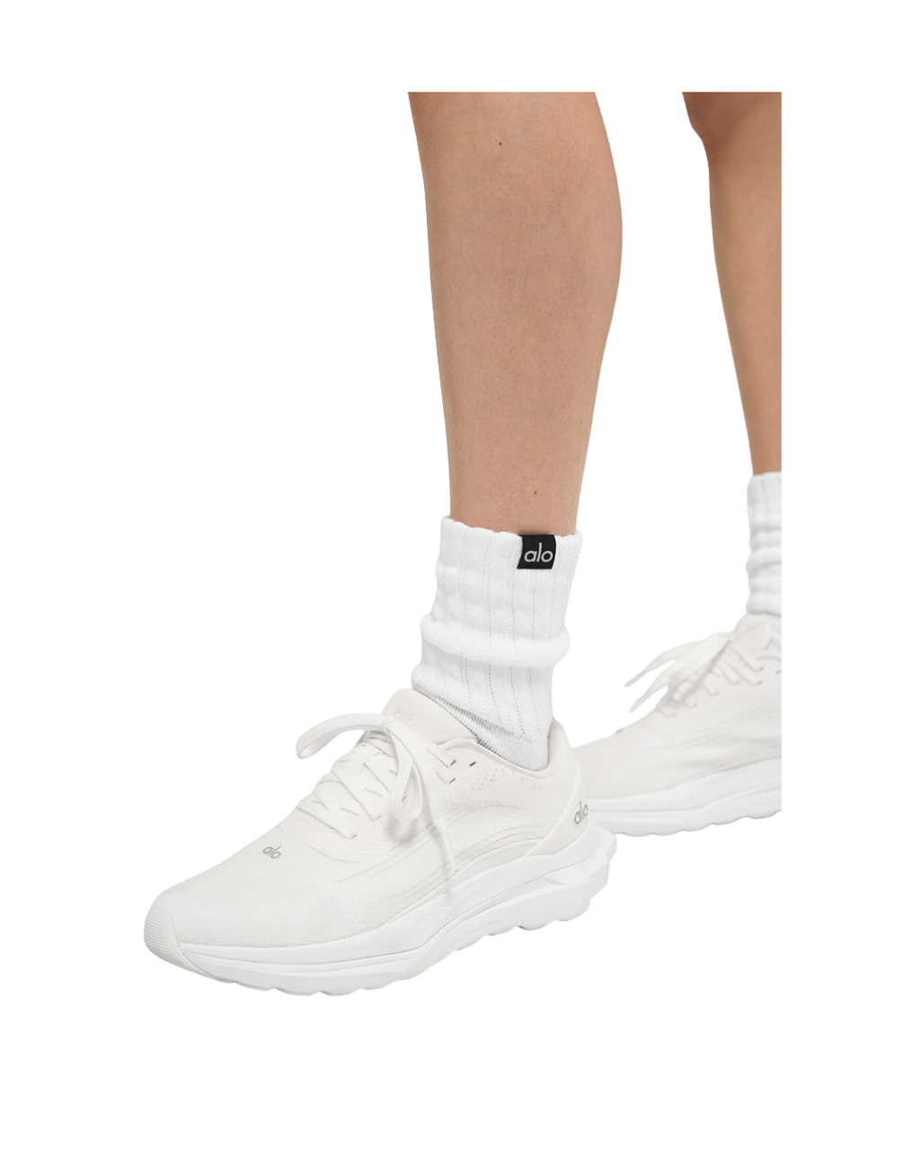 Calcetas ALO Unisex Half-Crew Scrunch Sock | Blanco