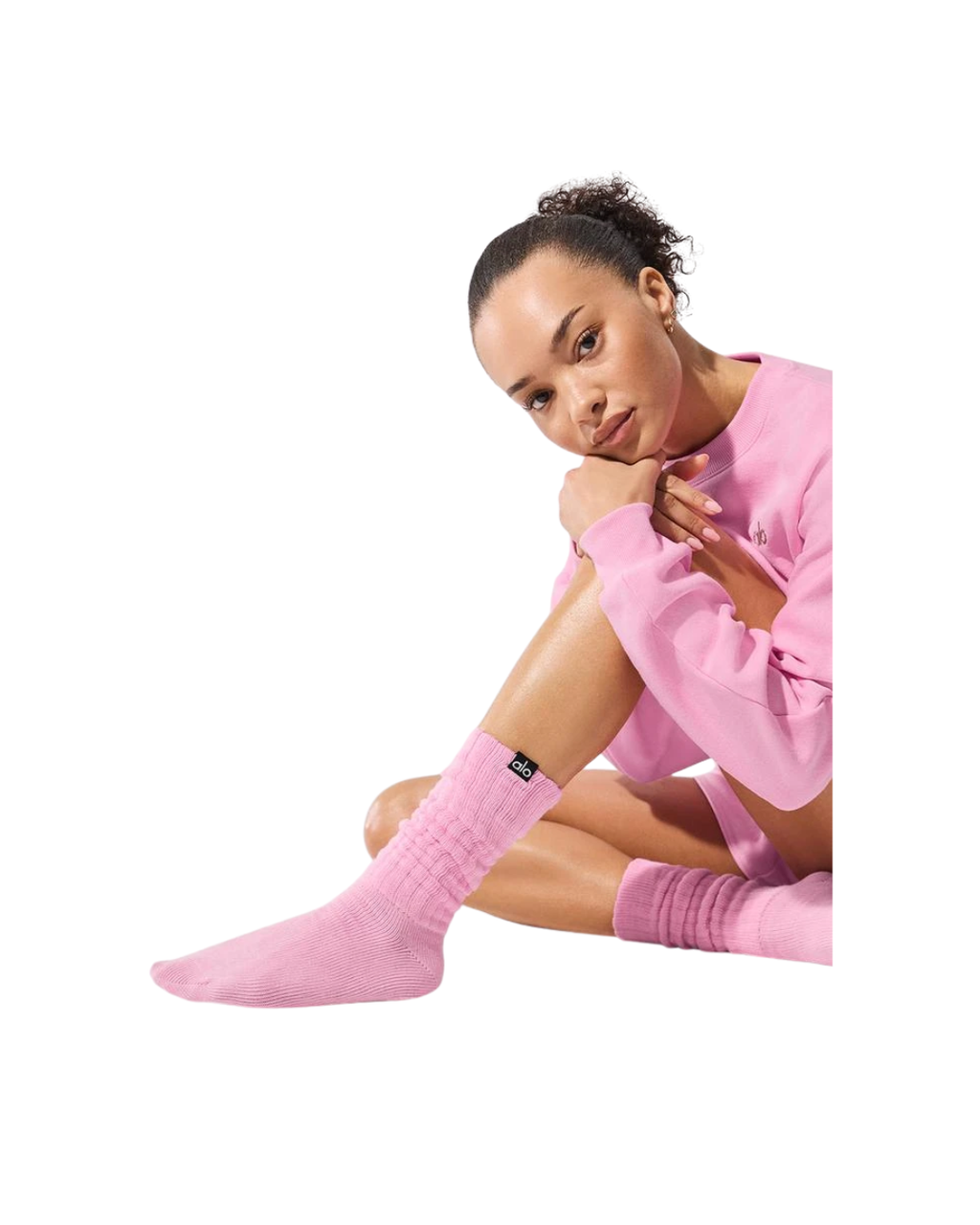 Calcetas ALO Unisex Scrunch Sock | Sweet pink