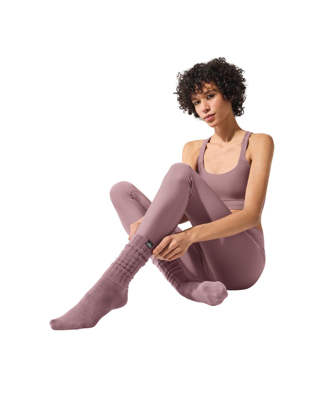 Calcetas ALO Unisex Scrunch Sock | Smoky quartz