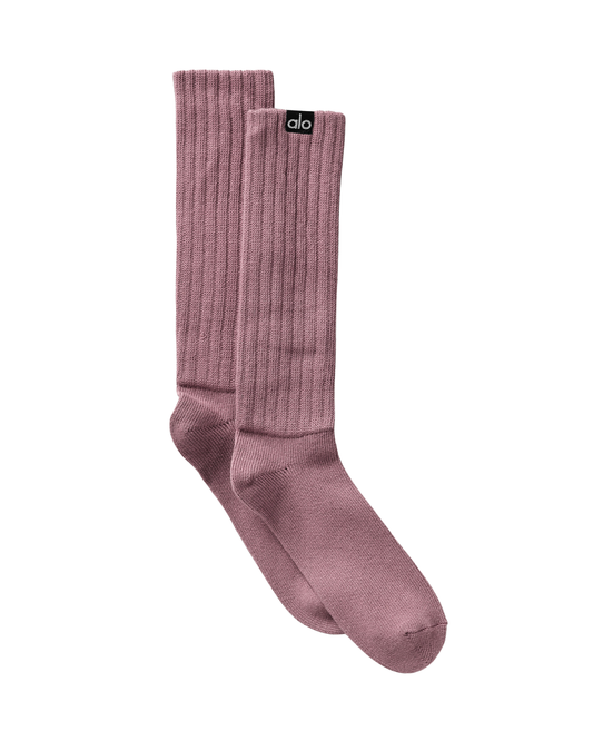 Calcetas ALO Unisex Scrunch Sock | Smoky quartz
