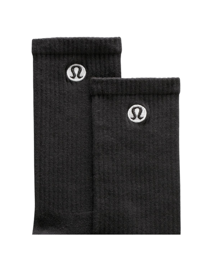 Calcetines Lululemon unisex Daily Essential tipo crew Paquete de 3 | Negro