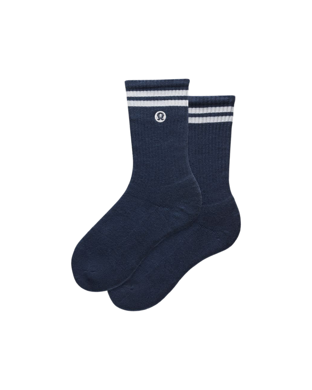 Calcetines Lululemon unisex Daily Essential tipo crew Con rayas | Azul marino