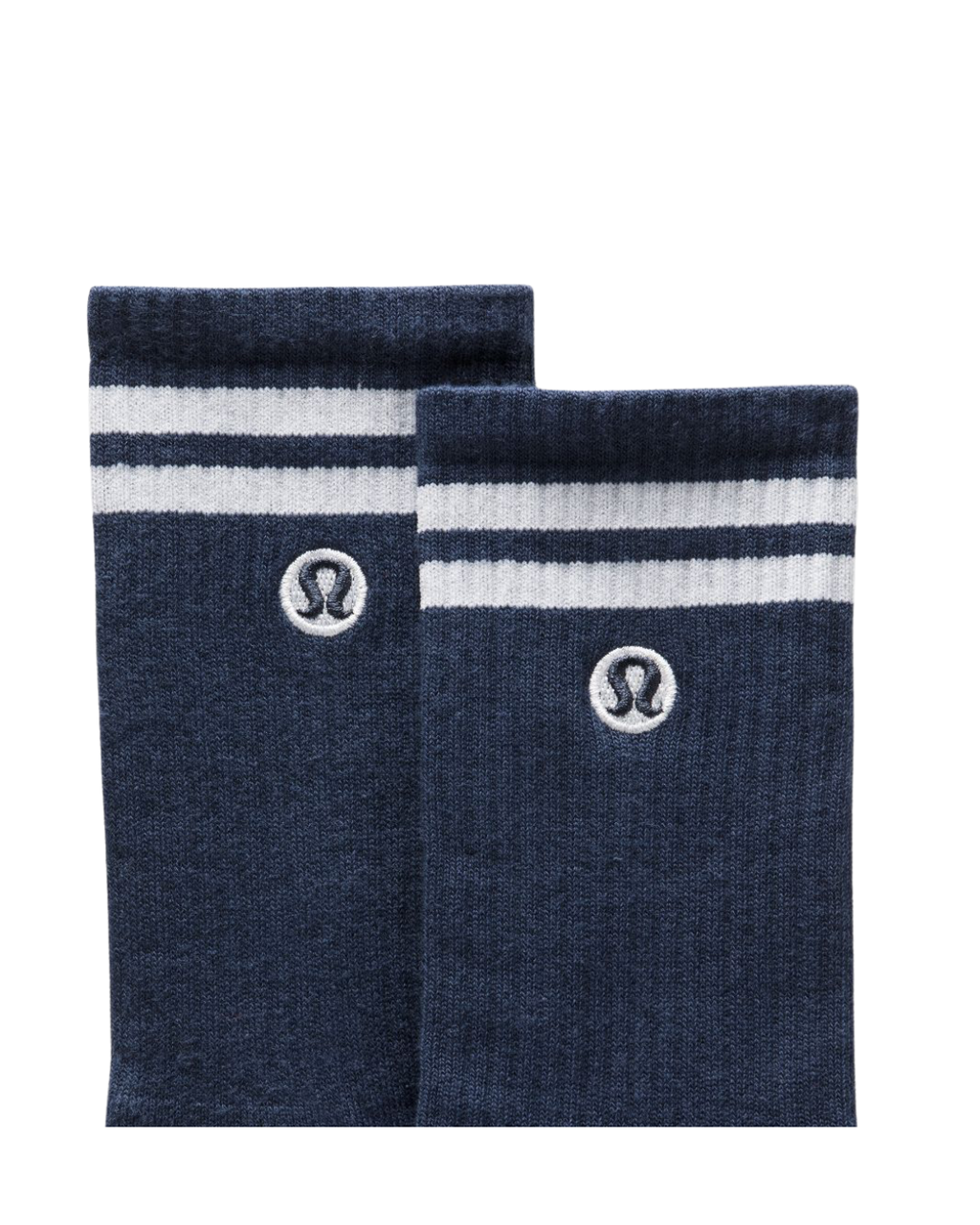 Calcetines Lululemon unisex Daily Essential tipo crew Con rayas | Azul marino