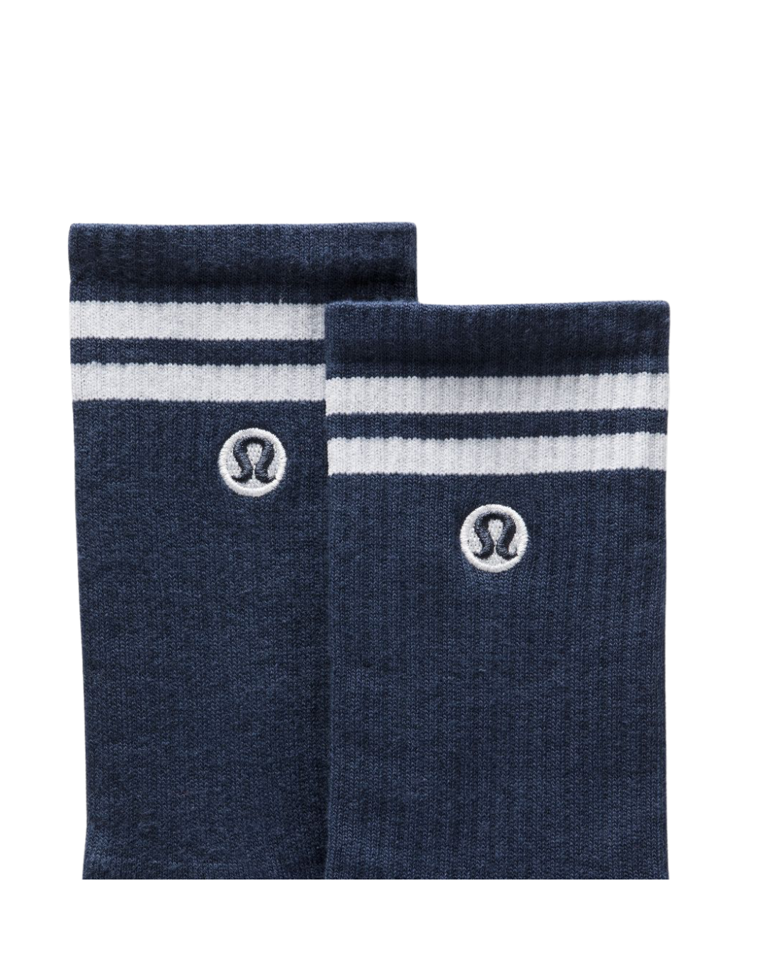 Calcetines Lululemon unisex Daily Essential tipo crew Con rayas | Azul marino