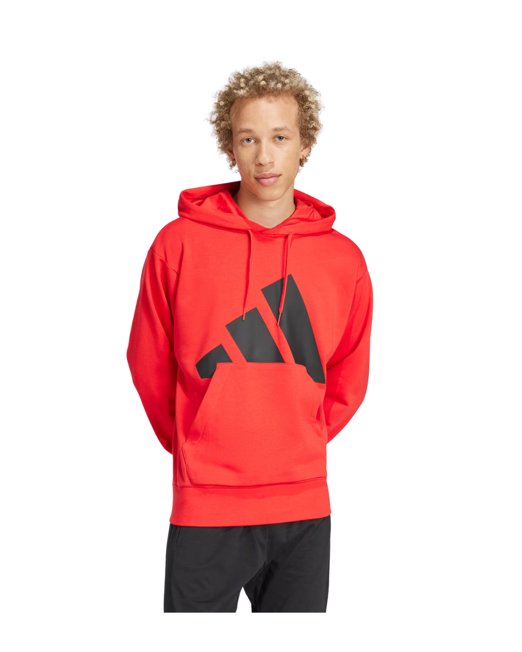 Sudadera Adidas con Gorro Essentials Logo Grande Felpa Francesa