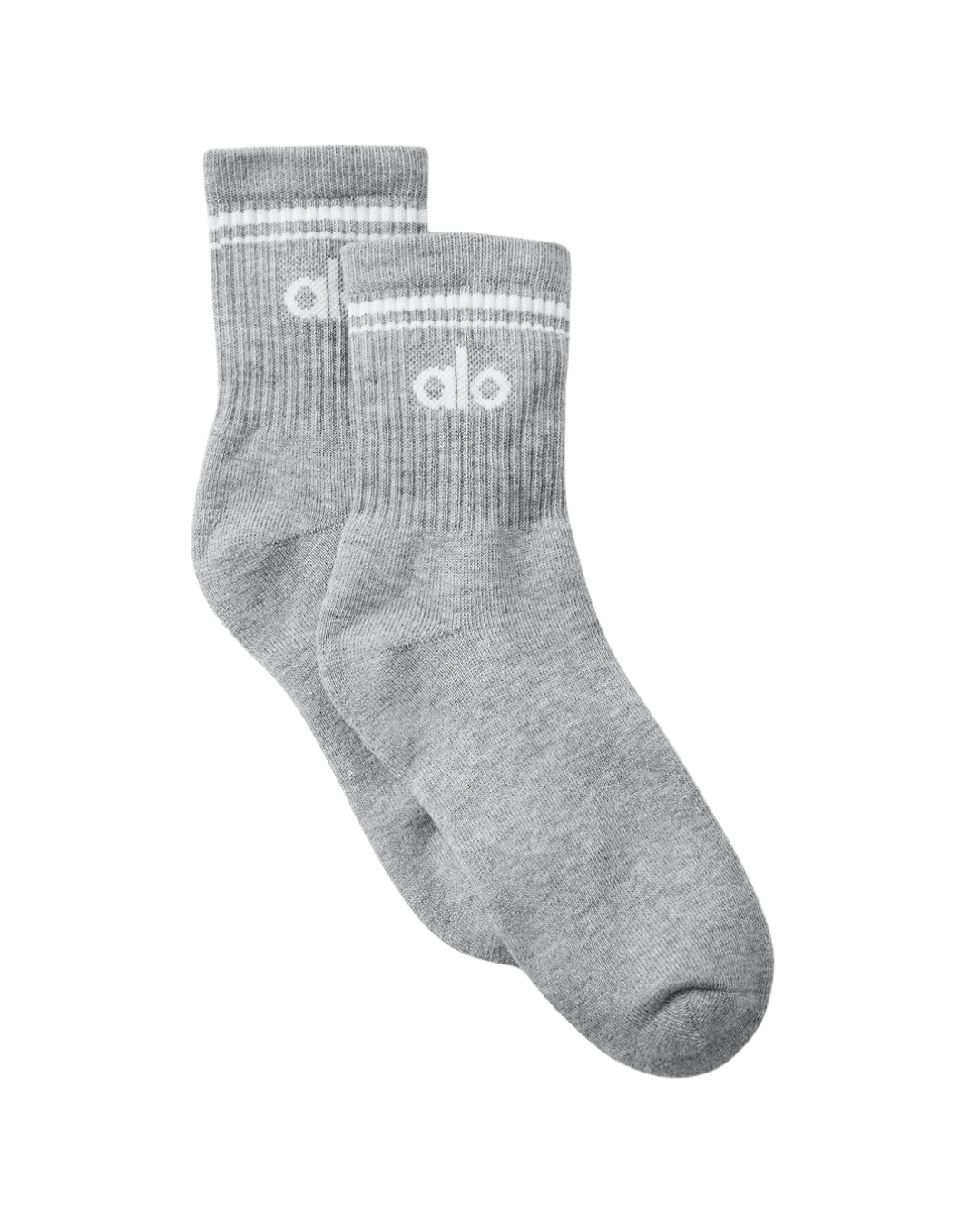 Calcetas ALO Unisex Half-Crew Throwback | Gris & Blanco