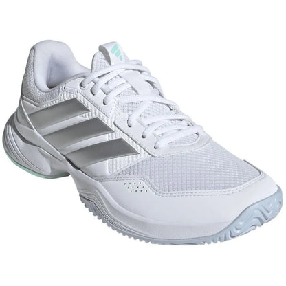 TENIS ADIDAS GAMECOURT 3 PARA MUJER BLANCO PLATA AZUL PARA TENIS