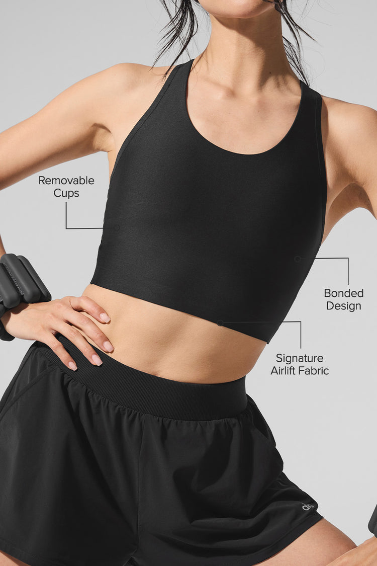 ALO Airlift Super Sleek Bra Tank negro