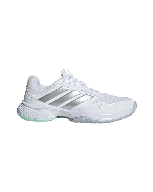 TENIS ADIDAS GAMECOURT 3 PARA MUJER BLANCO PLATA AZUL PARA TENIS