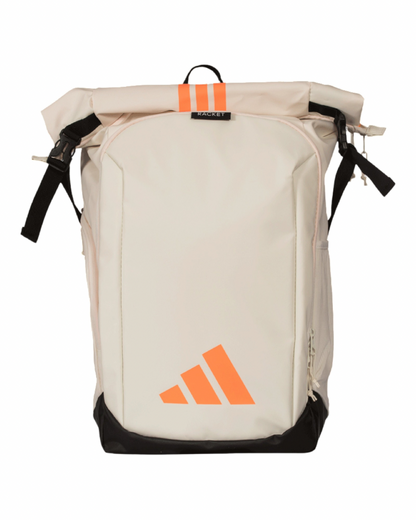Mochila Adidas Multigame Off White / Orange 2026