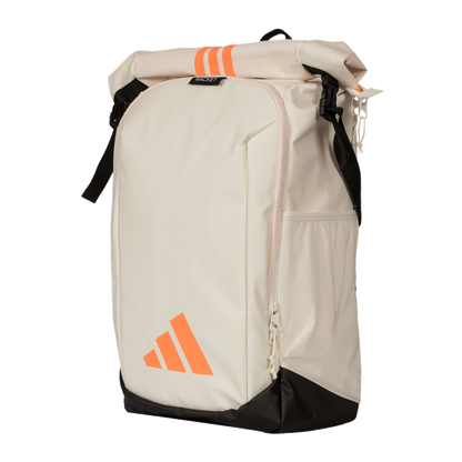 Mochila Adidas Multigame Off White / Orange 2026