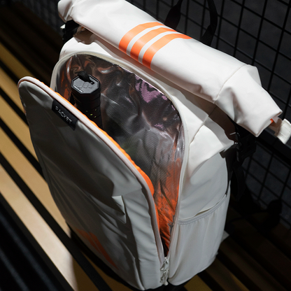 Mochila Adidas Multigame Off White / Orange 2026