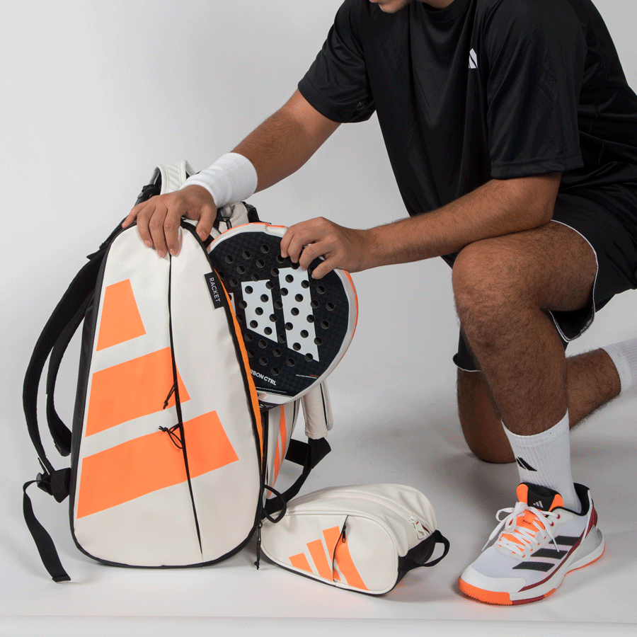 Paletero Adidas Multigame 3.5 Blanco Tiza Naranja